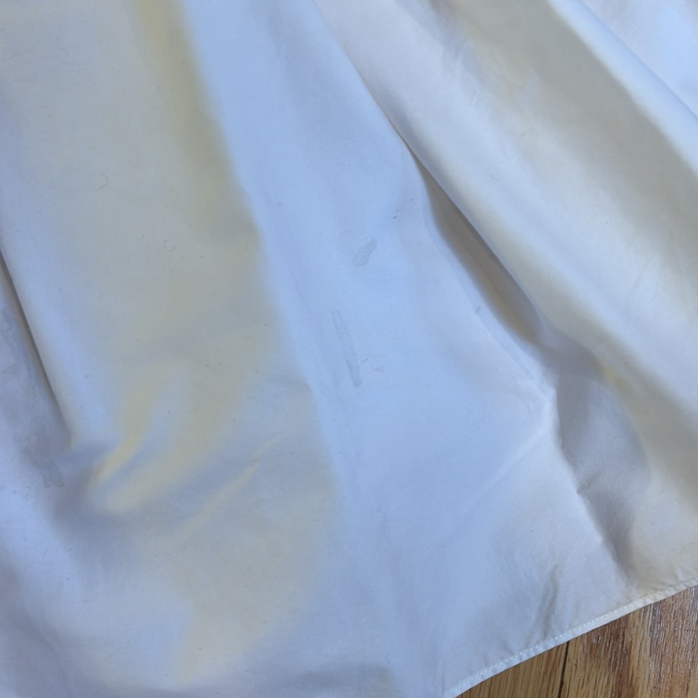 KHAITE Tracy Crystal Embellished Mini Ruched Cotton Dress In White - Picture 10 of 14